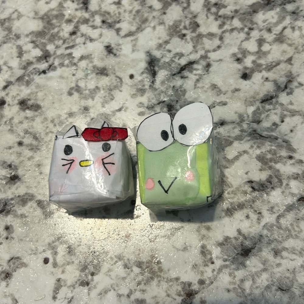 Hello Kitty and Kopi dice homemade